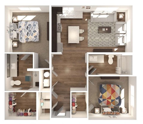 B-3 2 Bedroom Floor Plan